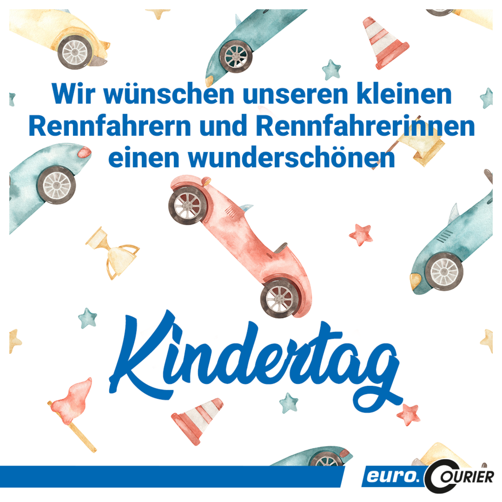 Alle kleinen Rennfahrer bekommen Glückwünsche zum Kindertag. Vielleicht arbeiten Sie zukünftig bei ECL?