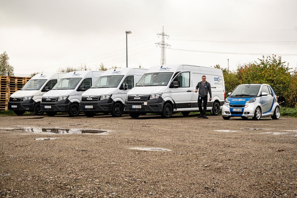 Für die kalte Saison vorbereitete Transporter MAN TGE, welche im Bereich Overnight Express und Direktfahrten im Einsatz sind.